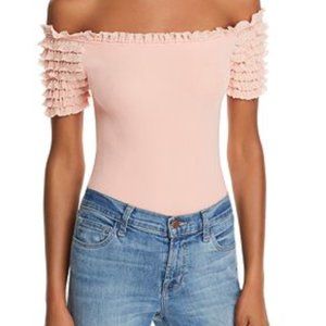 Ronny Kobo Tzivia Off-the-Shoulder Bodysuit Top Size: Small